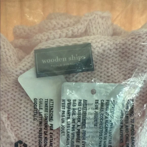 Wooden Ships Pink and Orange V-Neck Sweater - Picture 2 of 4